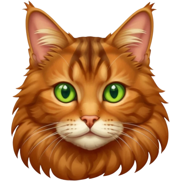 A Maine coon tabby cat emoji emoji