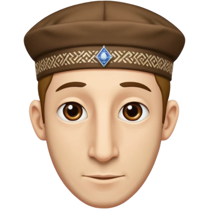 fai un uomo con il naso lungo che pende tipo vilager di Minecraft però mettigli un cappellino ebreo e le ciocche ebree ai lati emoji