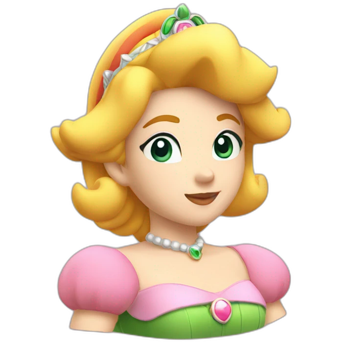 Princess Peach head emoji