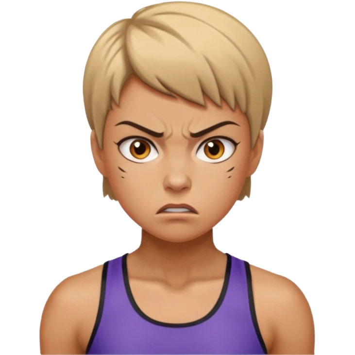 angry athlete girl emoji