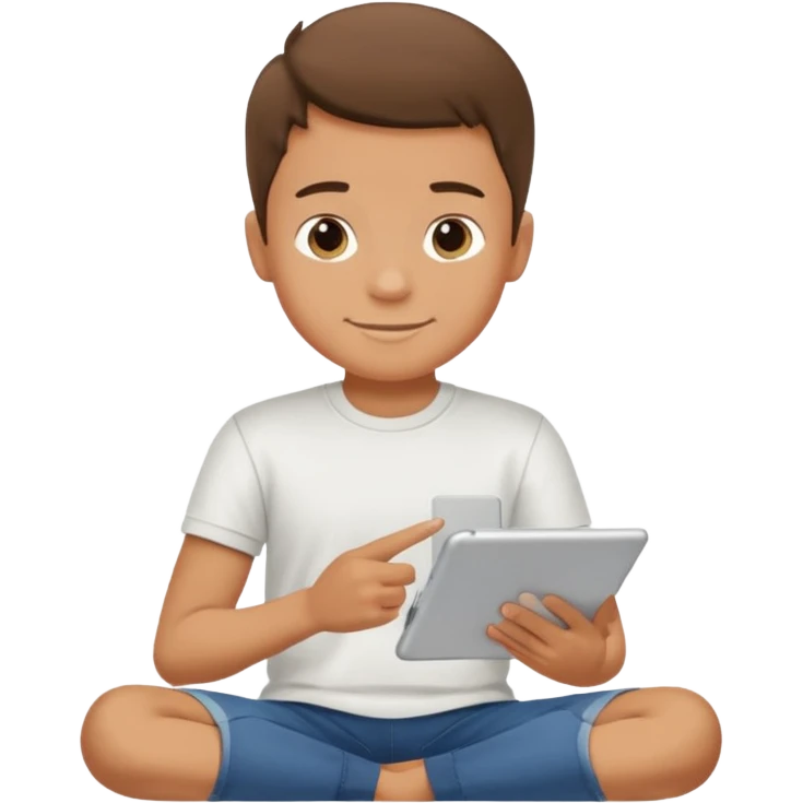 Boy sit like a boss, talk tap2 screen and share.. Tqvm emoji