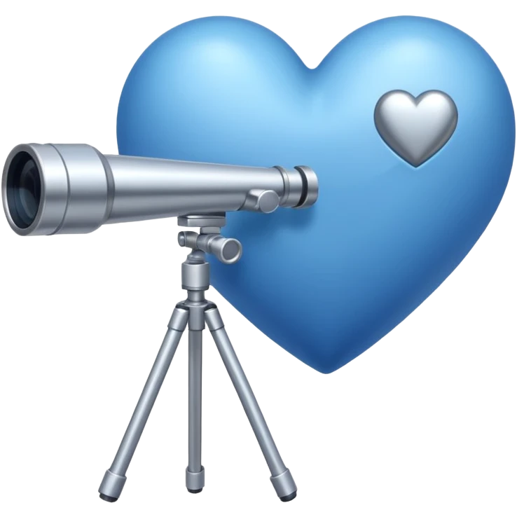 blue heart with telescope emoji