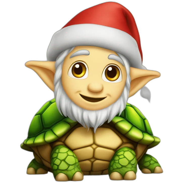 Lutin sur tortue emoji