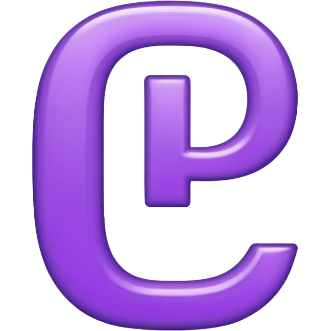 purple letter i emoji