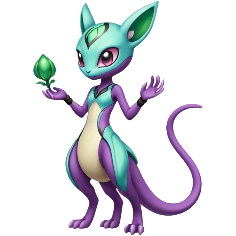 Colorful Exotic Meloetta-Mewtwo-Virizion-Venom-Stitch-Fakémon-creature-hybrid emoji