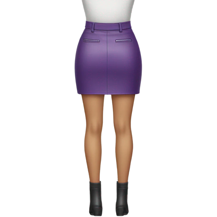 Purple leather mini skirt emoji