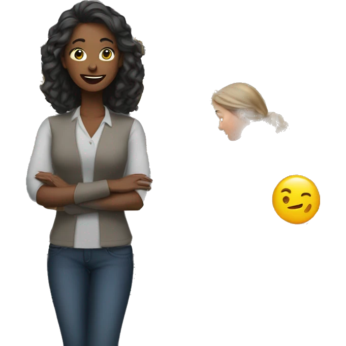 woman at store counter  emoji