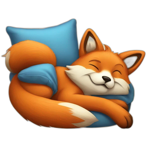 fox sleep emoji