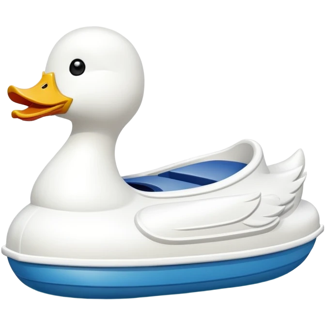 The white duck-shaped pedal boats  emoji