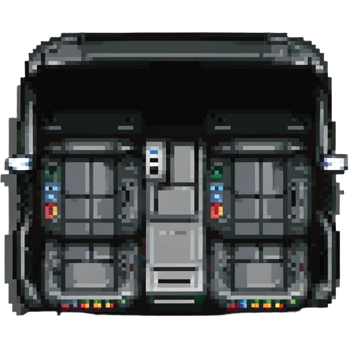pixel art style interior of Toyota RAV4, front seats emoji