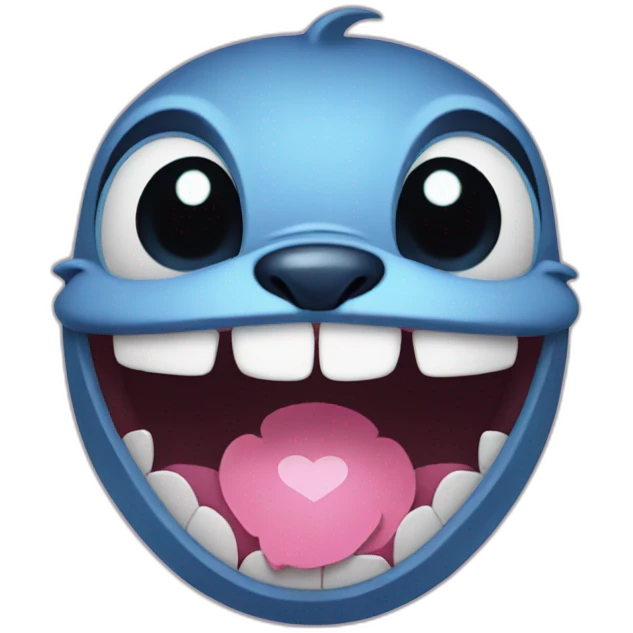 stitch heart eyes emoji