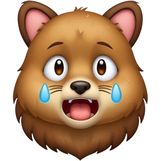 animal crying with shout emoji