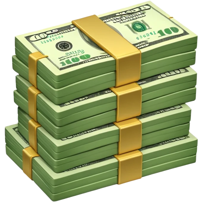 1 stack of dolars emoji