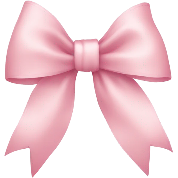 light pink bow with thin ribbon emoji