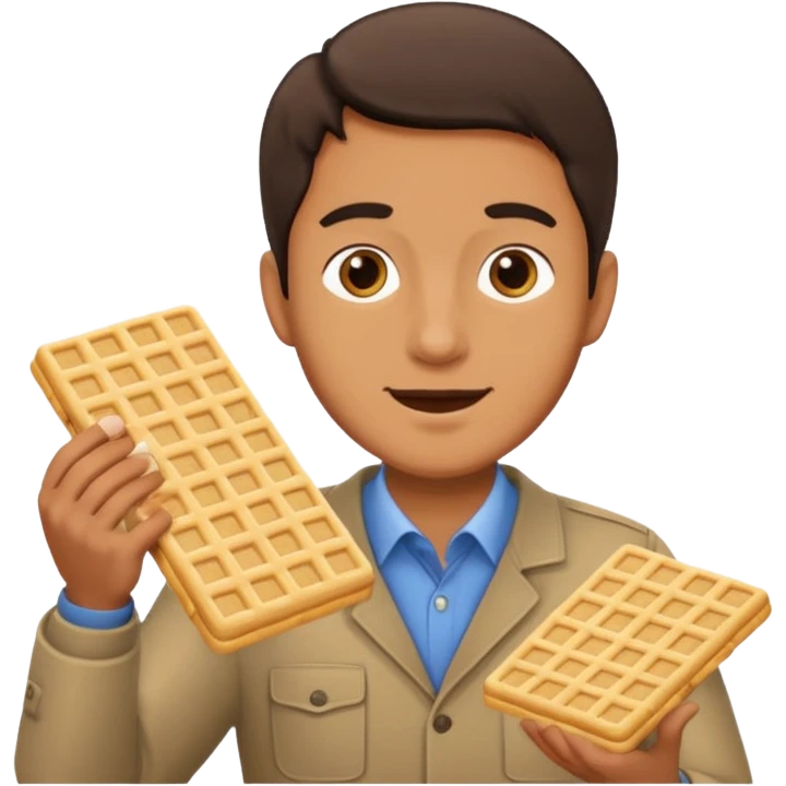 A mam delivering wafers fast emoji