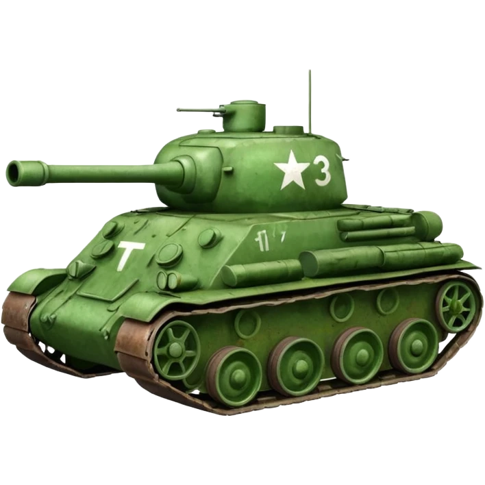 T-34 tank green emoji
