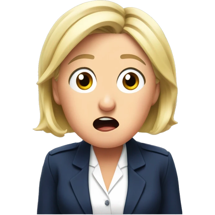 Shocked marine le Pen emoji