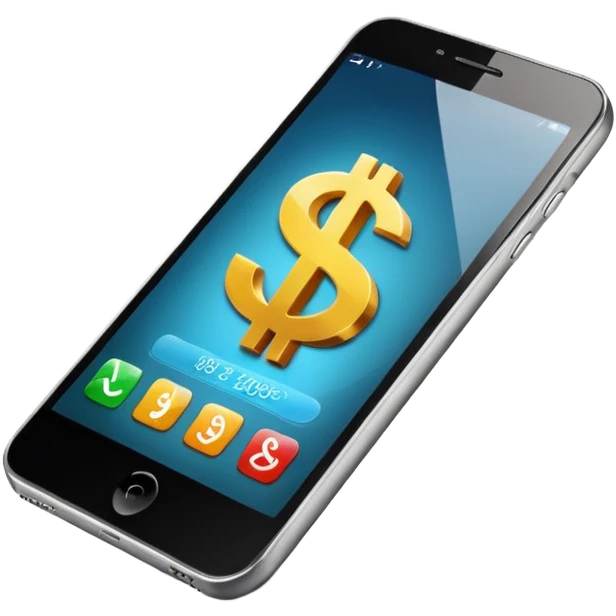can you make a phone with an app on the screen that has a money sign emoji
