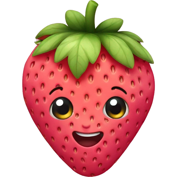 pink strawberry emoji