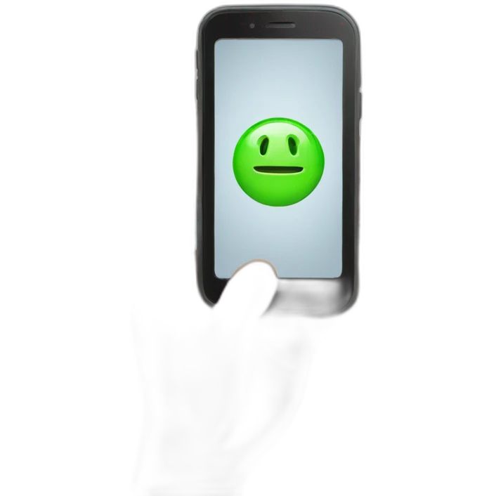 HAND WITH PHONE emoji