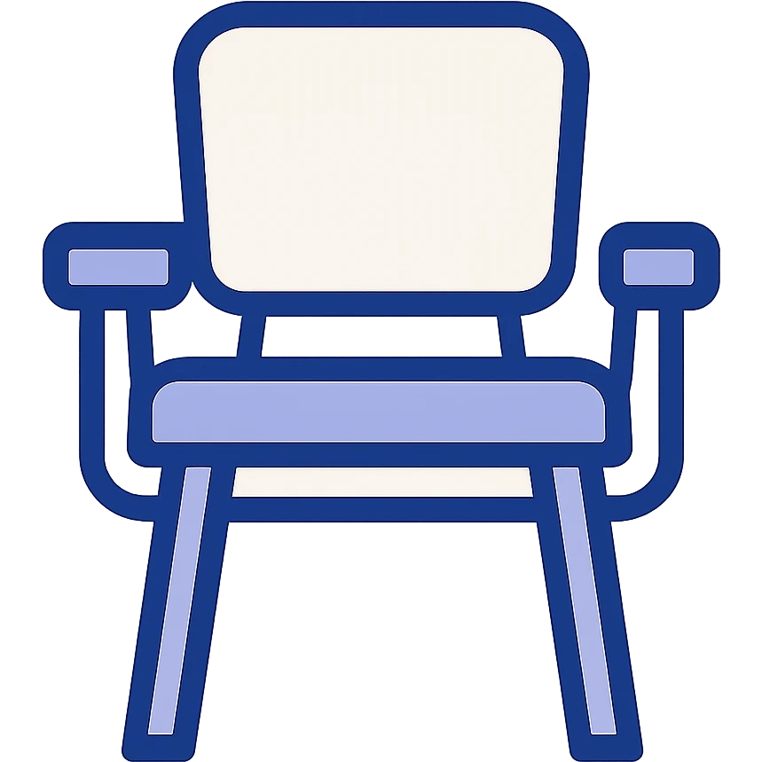 chair in flat design style emoji
