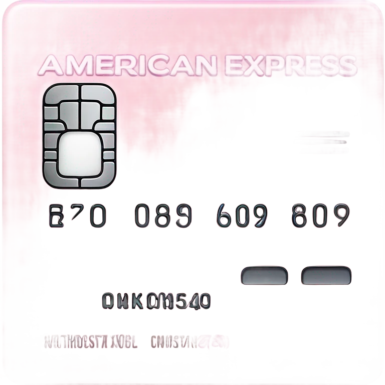 light pink "American express" credit card, glossy finish emoji