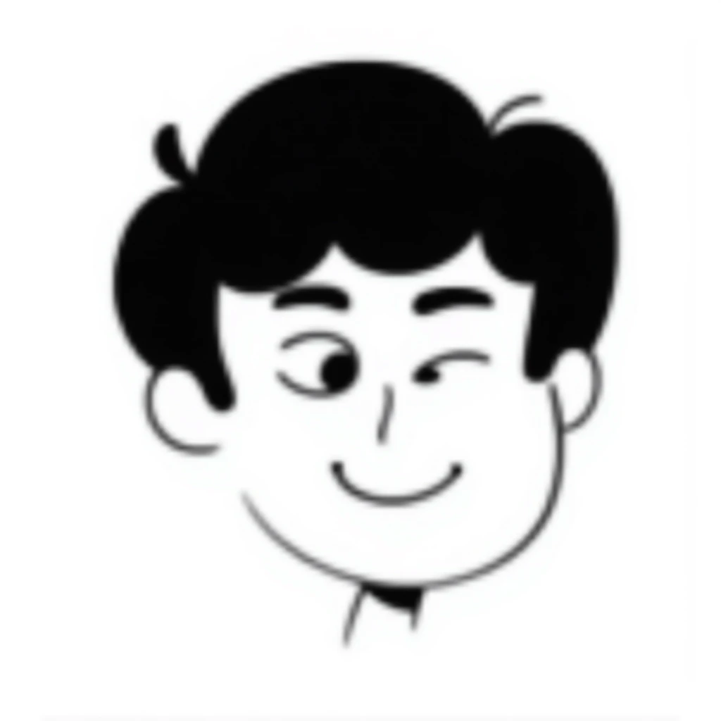 Simple sketch of a stoned face with squinty eyes and a content smile emoji