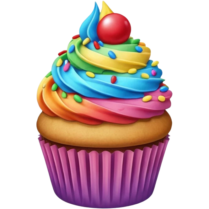 Cupcake rainbow  emoji