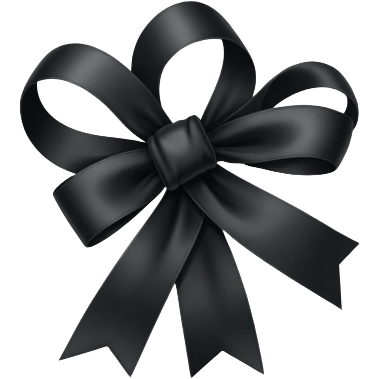 Black ribbon for dead people honoring emoji