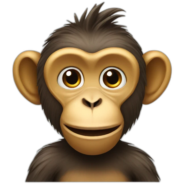 Monkey with ananas emoji