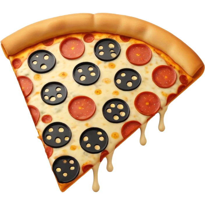 mystery pizza, black full filled in black pizza outline with a question mark on it emoji