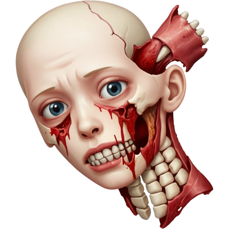 hyper realistic mangled figure emoji