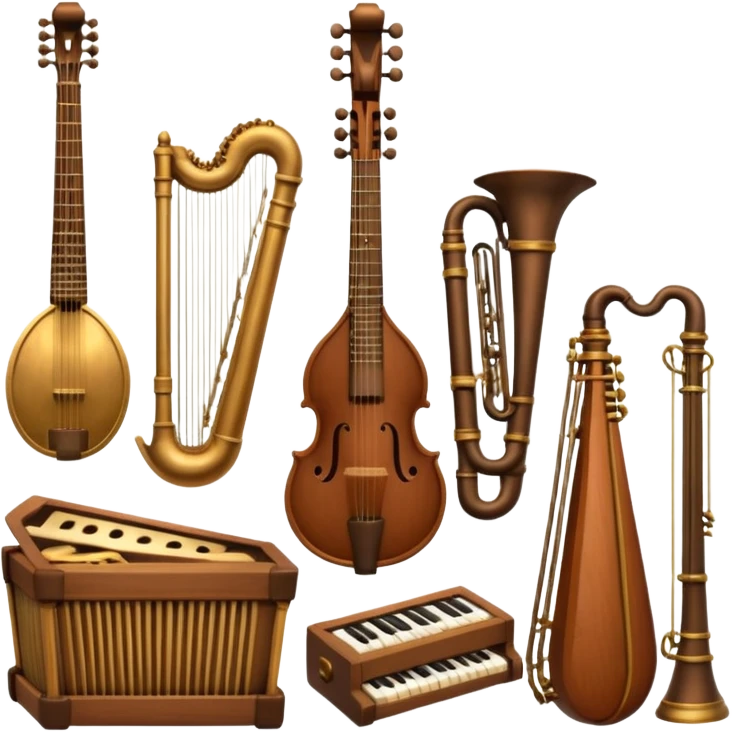 musical instruments from before the Common Era emoji