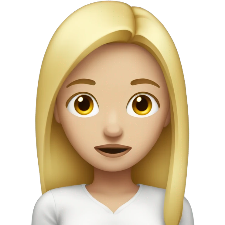 Blonde girl with headache emoji