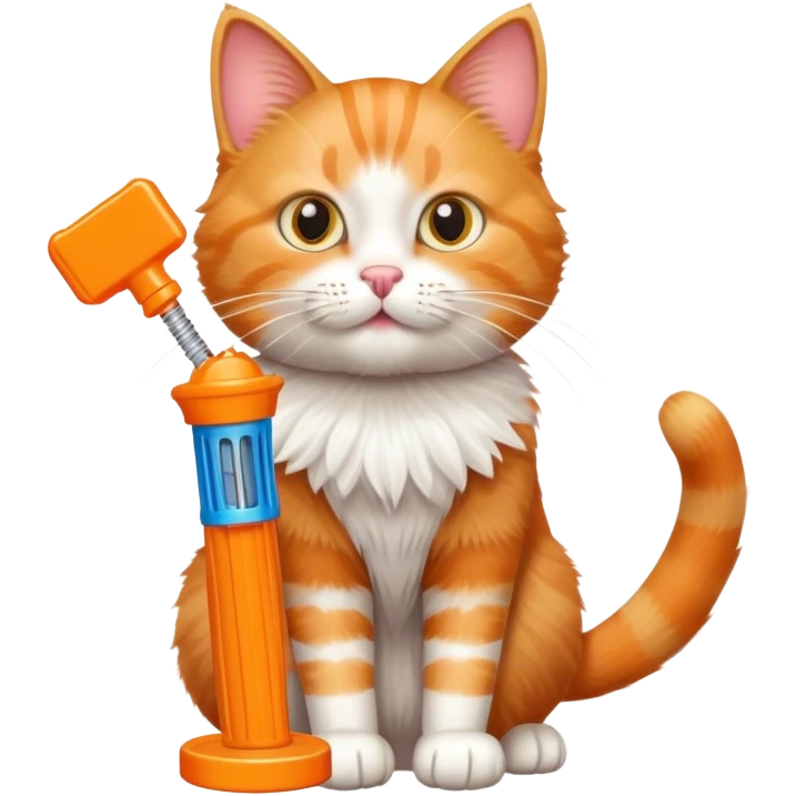 Cat with a pez dispenser emoji
