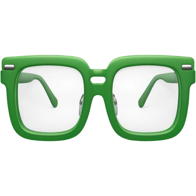 Green Square Spects. only spects. emoji