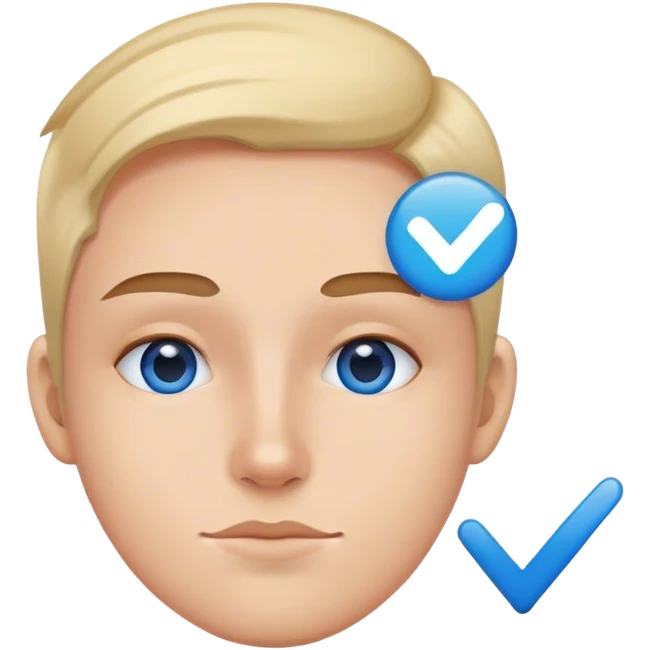 تیک آبی  emoji