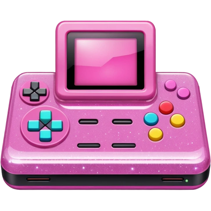 glittery pink 90s retro game console emoji