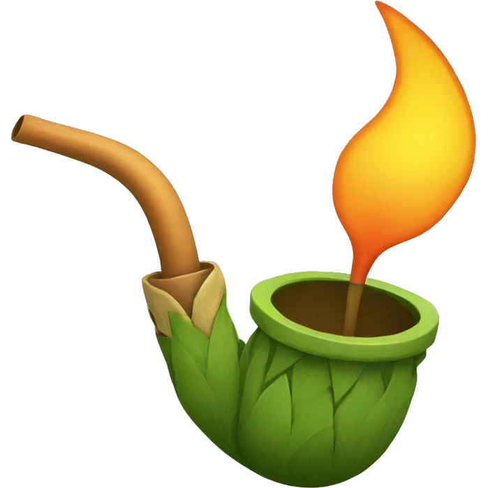 flaming grass pipe emoji