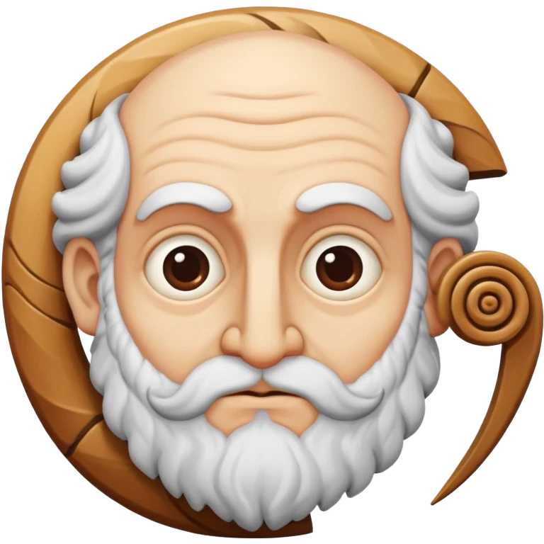The face of Archimedes with a spiral  incorporated in some way emoji