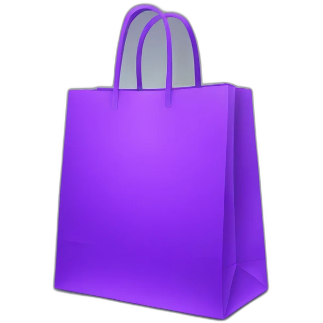 purple shopping bag emoji