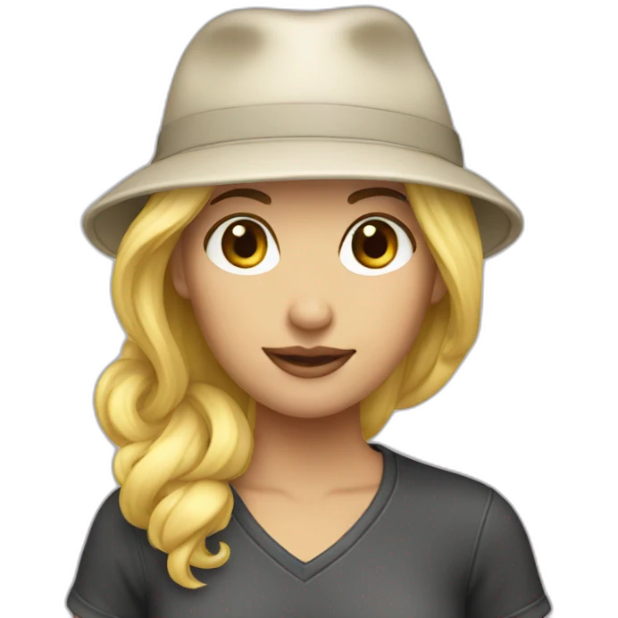 Blonde casquette emoji