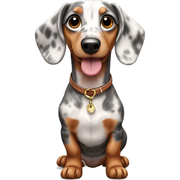 Dachshund merle  emoji