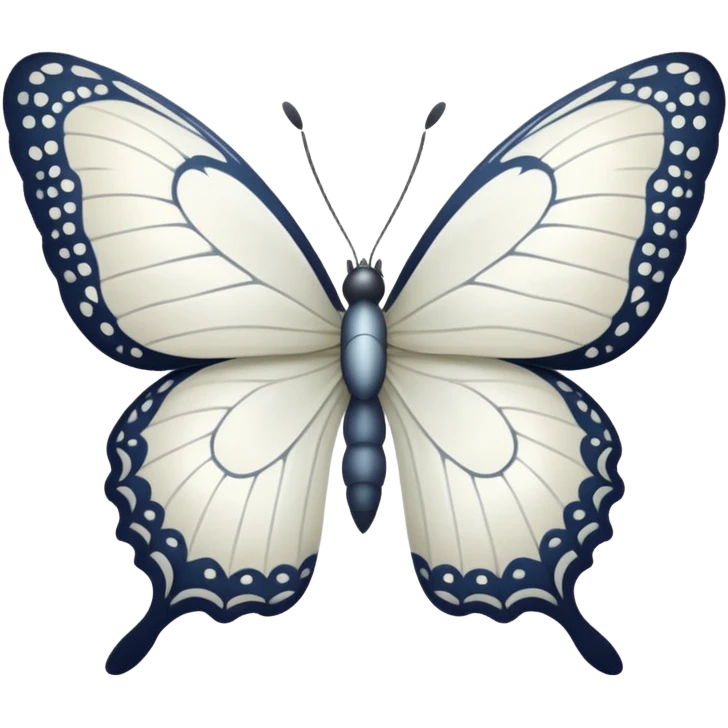 white butterfly emoji