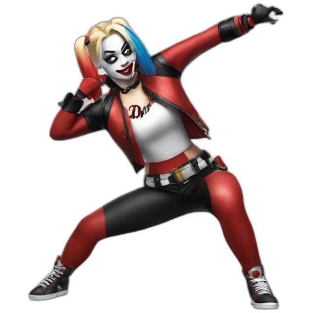 Harley Quinn making a dab  emoji