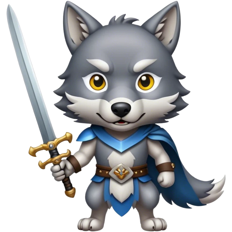 a wolf with a sword emoji