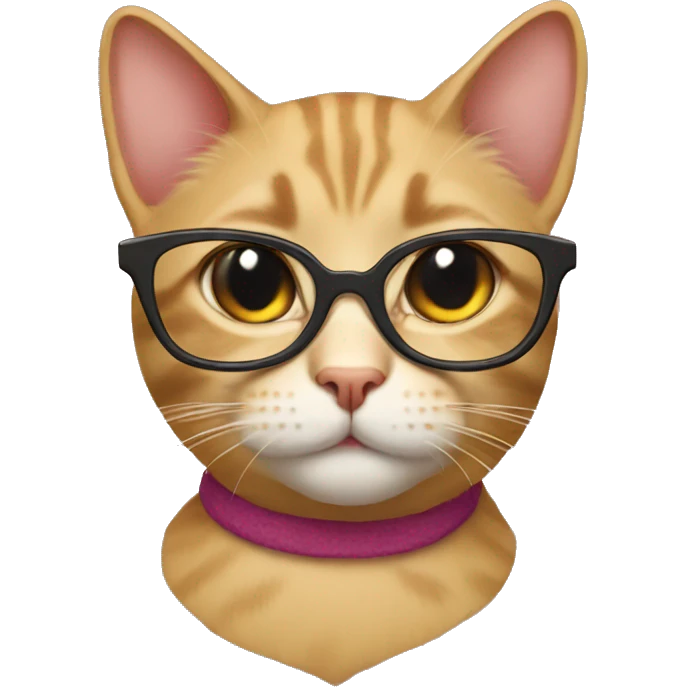 lesbian cat with glasses emoji