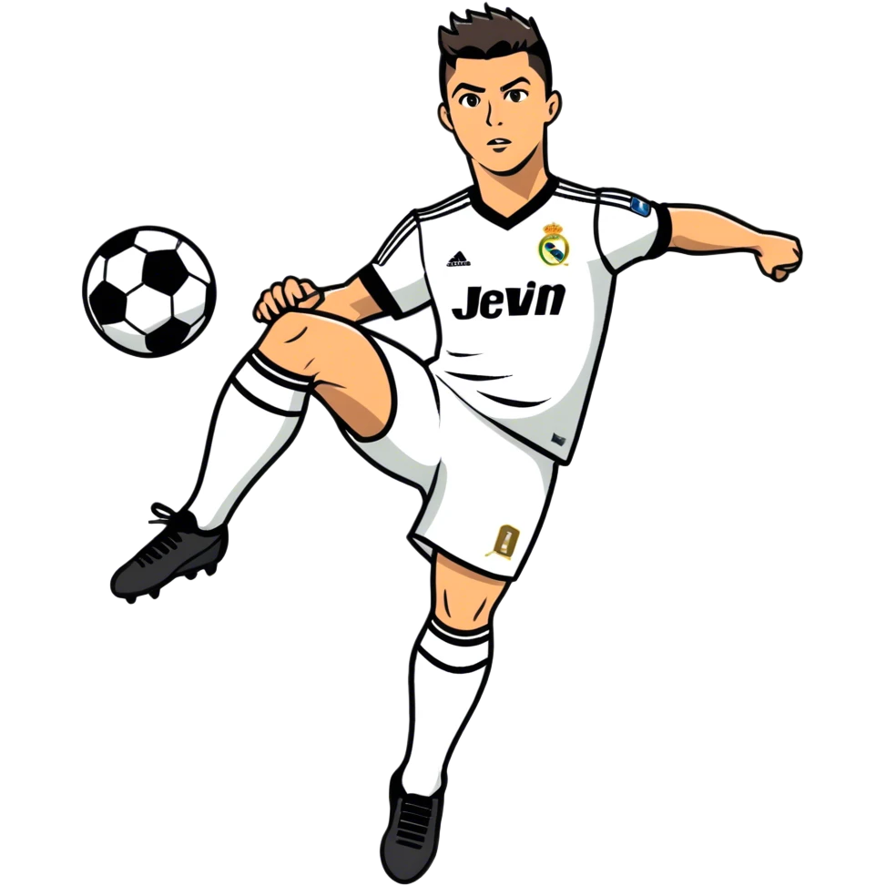 Cristiano Ronaldo scoring a goal emoji