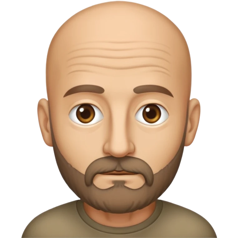 Give me a stalker emoji of a tall skinny bald Italian with scruf beard in his 50s  emoji