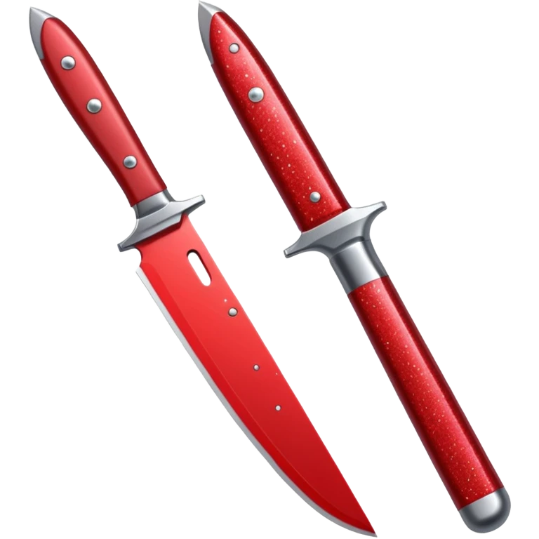 red glitter knife emoji